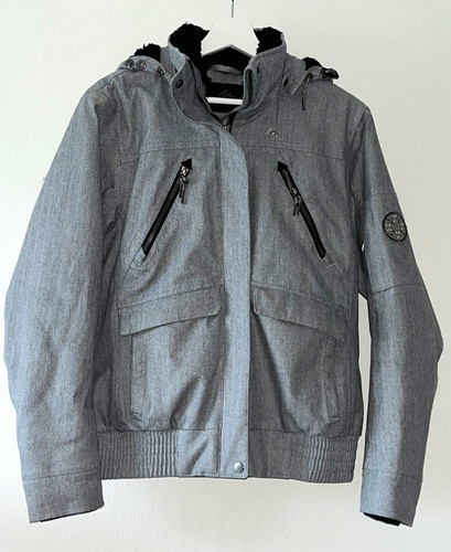 Quechua jacke grau mit - jacke, kapuze