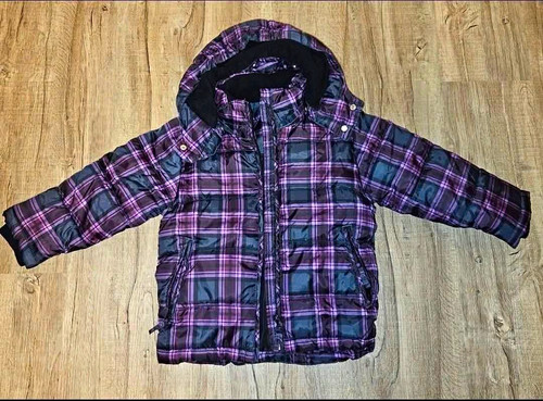 Mädchen winterjacke kariert - mädchen,